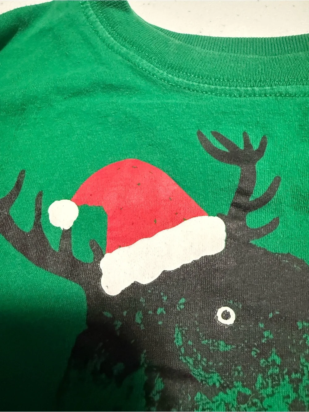 The Children's Place Green Long-Sleeve Dino Holiday Tee